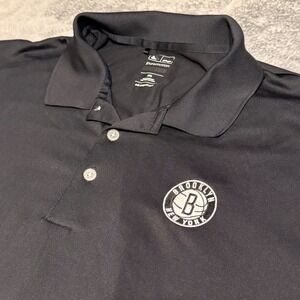 Adidas Puremotion Brooklyn Nets NBA Mens Polo Shirt XXL‎ Black Golf Performance